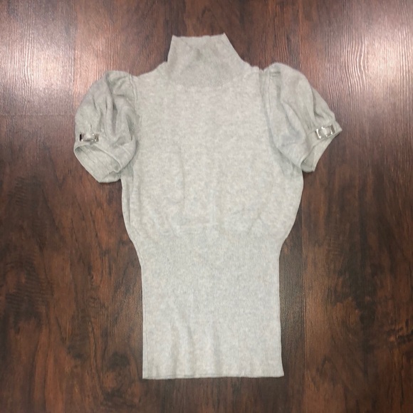 Express Design Studio Size X-Small Gray Short Sleeved Top - Picture 1 of 2
